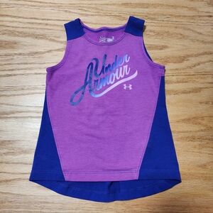 Under Armour Kids' Purple and Navy Tank Top